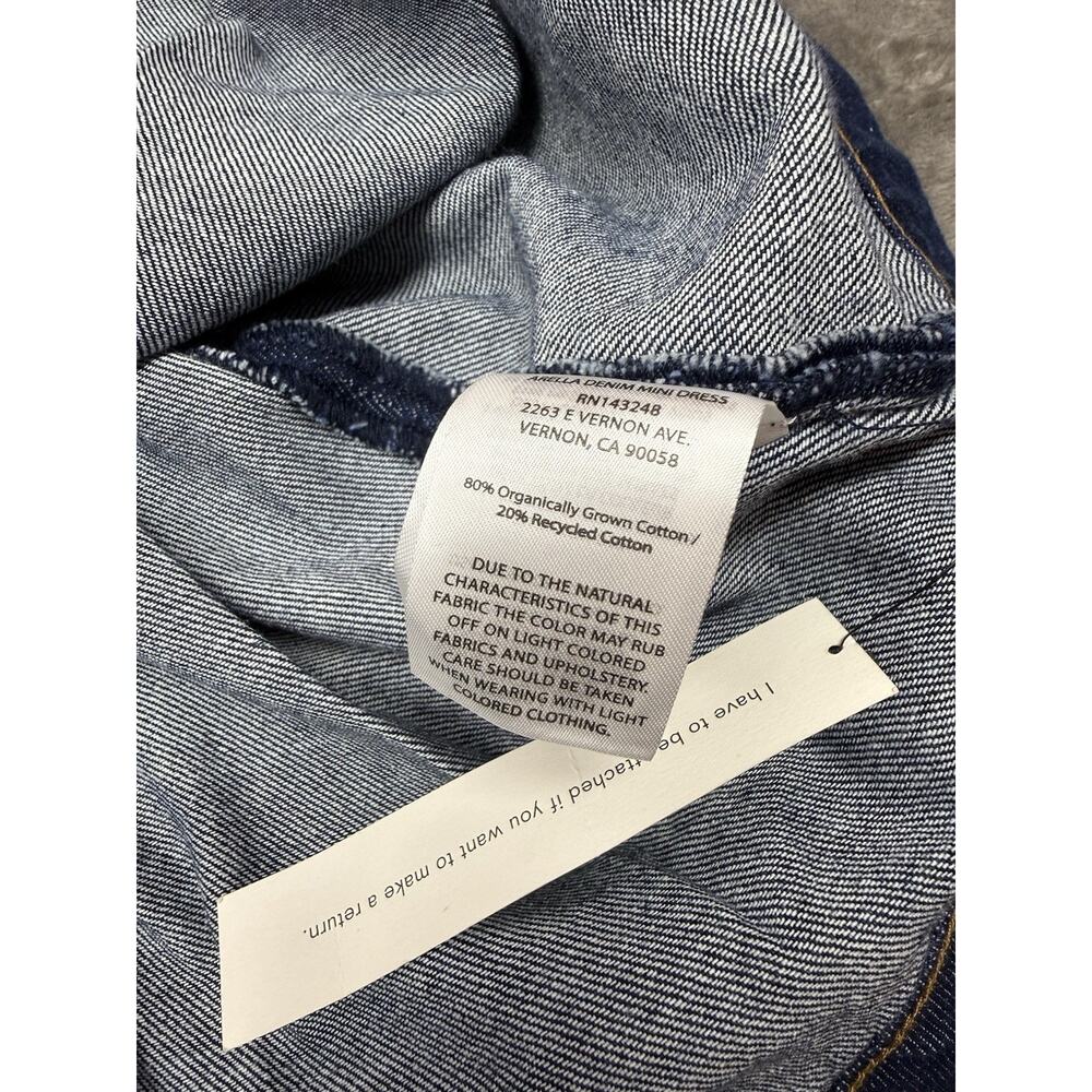 NWT Reformation Arella Denim Mini Dress Organic Cotton Sleeveless Size 10 - Picture 10 of 10